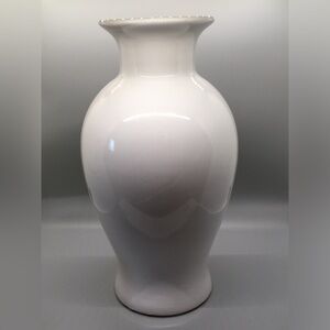 Glossy White Ceramic Vase